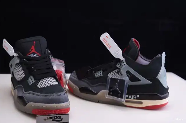 Cheap MAX Bred x White Off Jordan 4 CV9388-001 Retro Air 0523